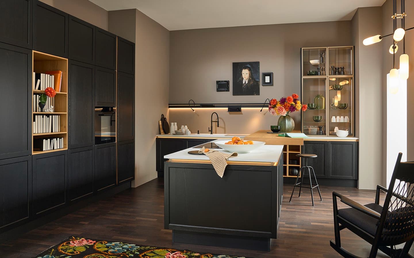 Elegante Planung bei Lugano Lack in schwarz